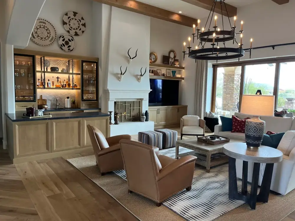 Living room in a 12 West Custom Homes build