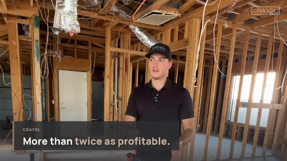 Framing walkthrough on an Arizona job site during a Horizon content shoot